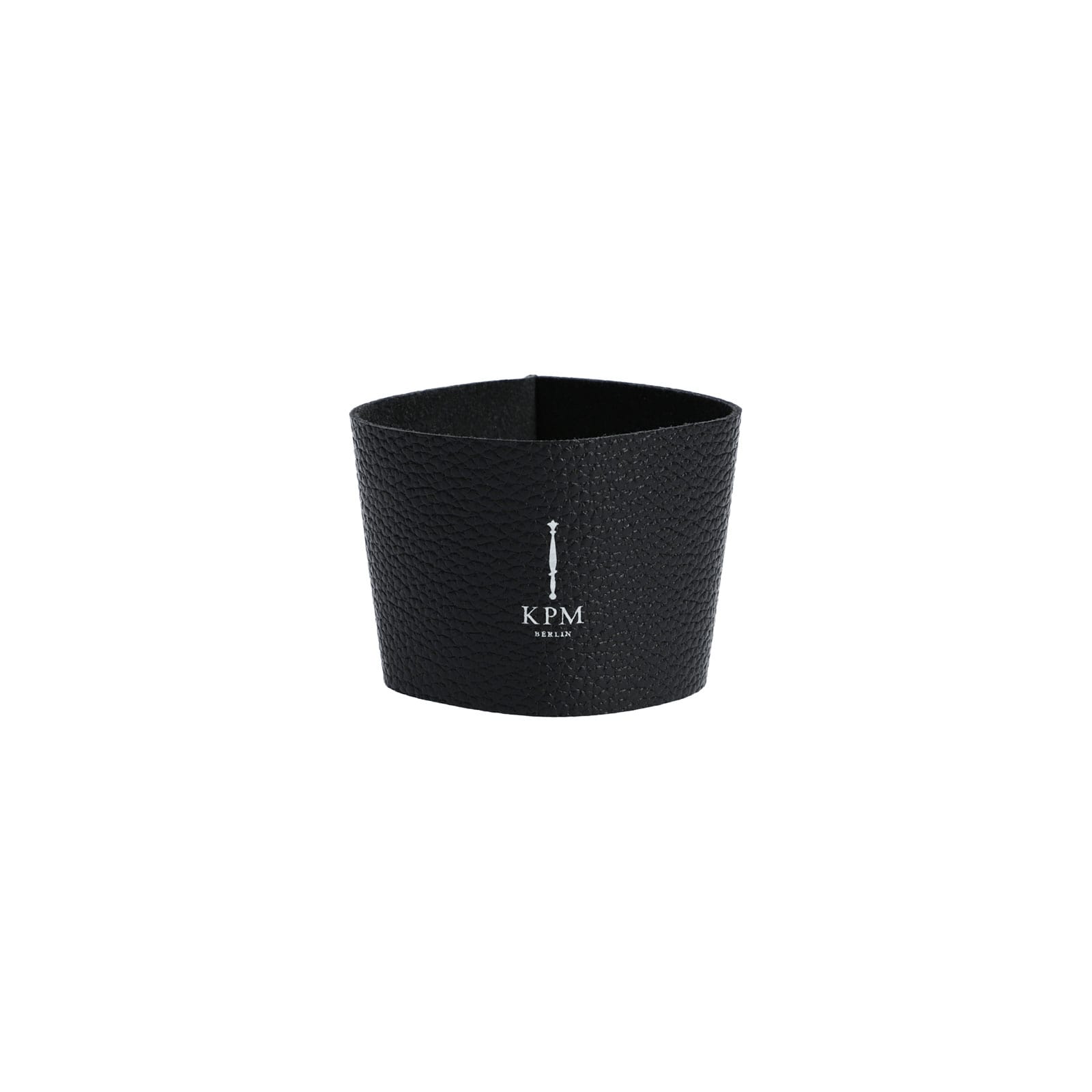 KPM -  Berlin Kurland To-Go Becher Set Black&White mit Deckel & 2 Ledermanschetten