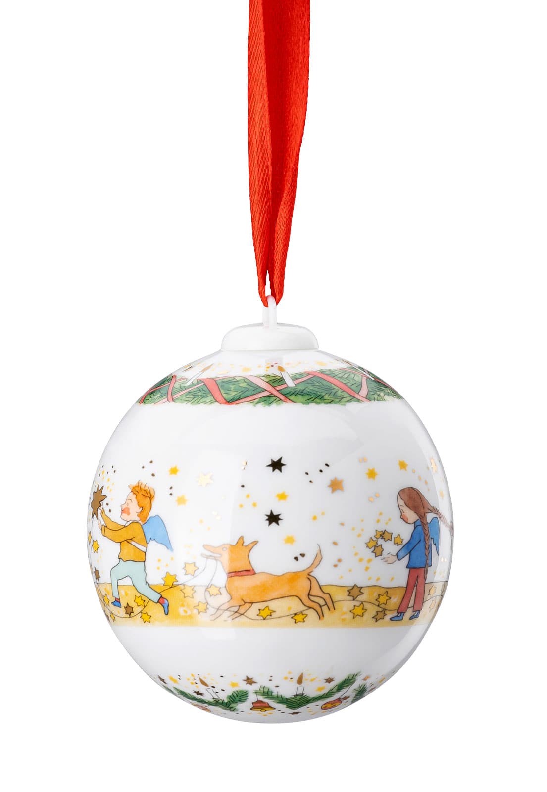 Hutschenreuther 2024 Weihnachtsleuchten Kugel Porzellan