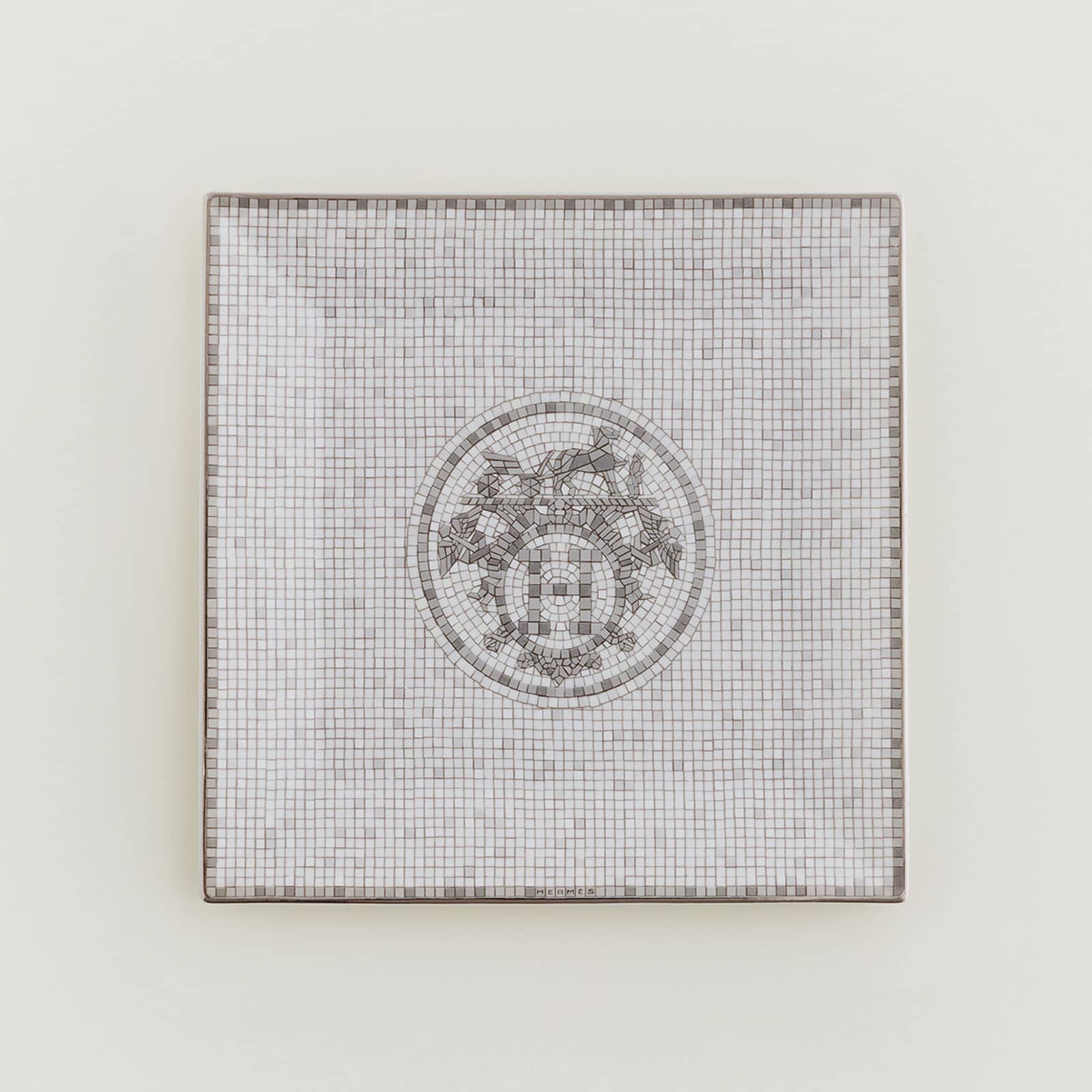 HERMÈS Paris Mosaïque au 24 Platin Kleines Carré Nr. 3 15x15cm
