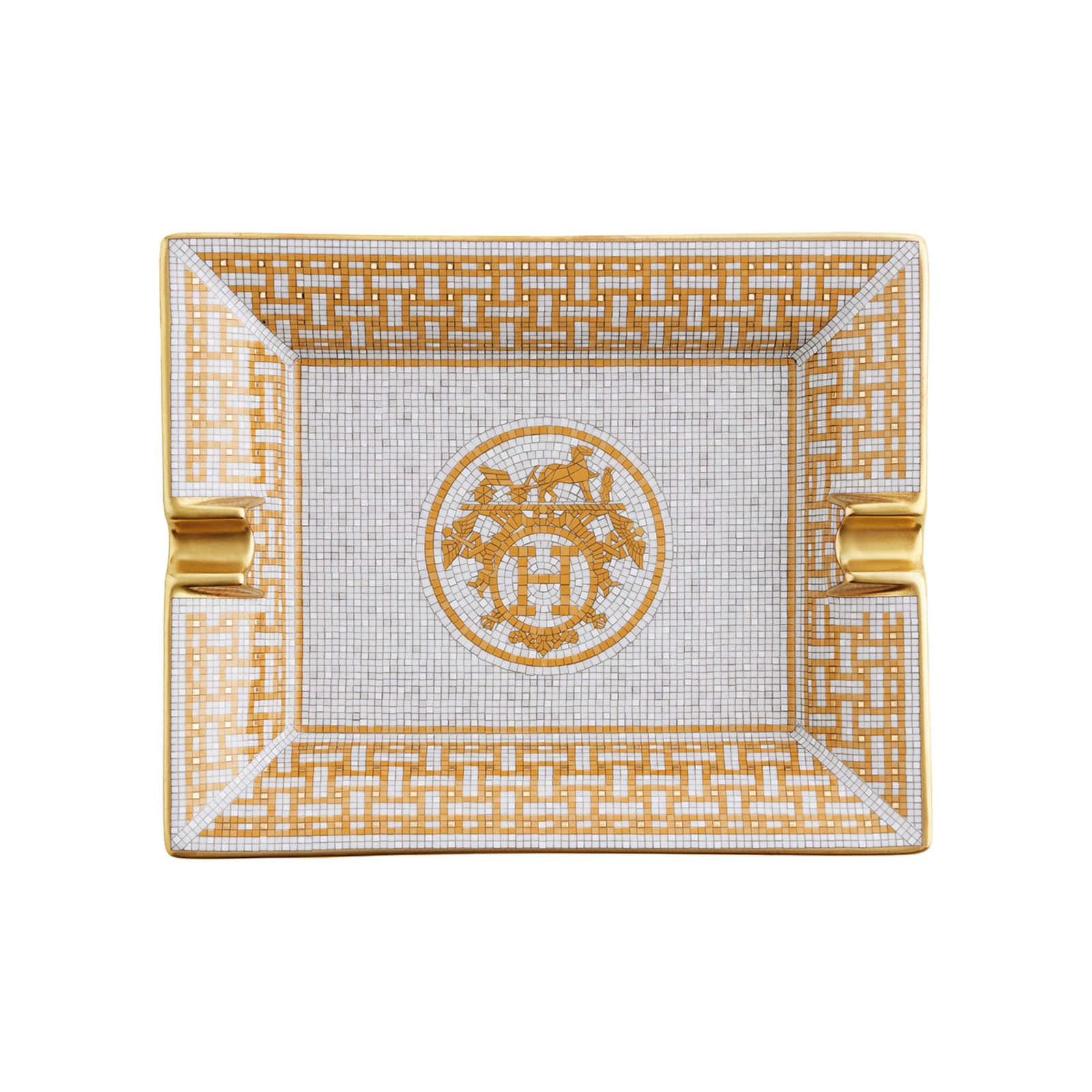 HERMÈS Paris Mosaïque au 24 Gold Ascher 19,5x16cm