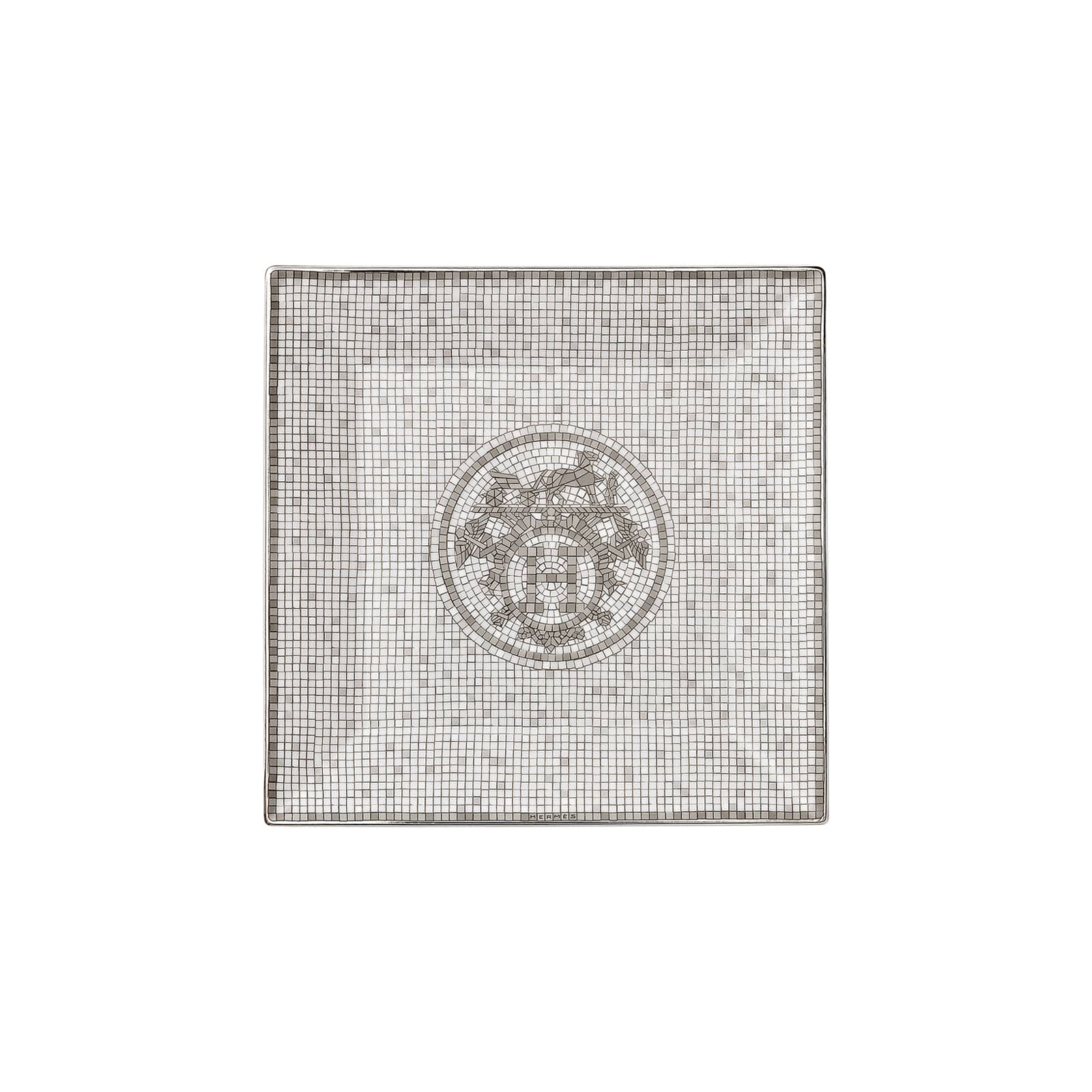HERMÈS Paris Mosaïque au 24 Platin Kleines Carré Nr. 3 15x15cm
