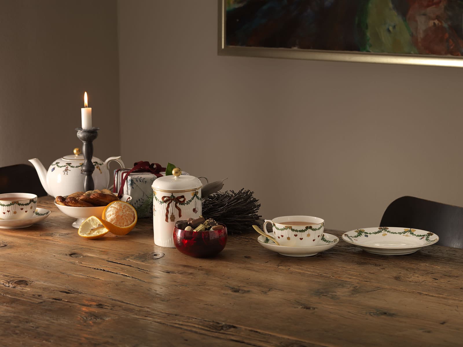 Royal Copenhagen Star Fluted Christmas Gebäckdose 2017