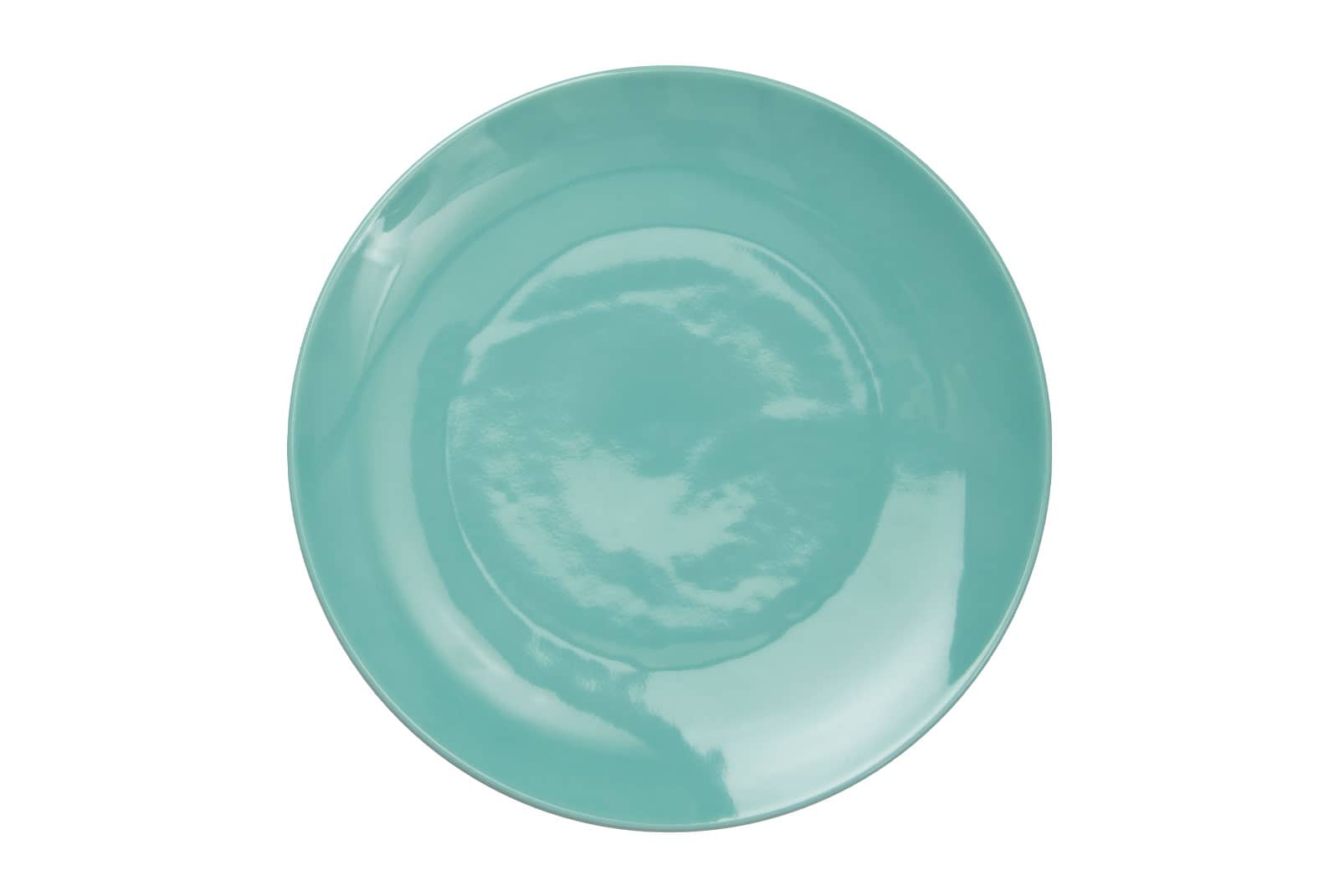 Der Dibbern One Color türkis Frühstücksteller ist ein kleiner Porzellanteller mit türkisfarbener Glasur.