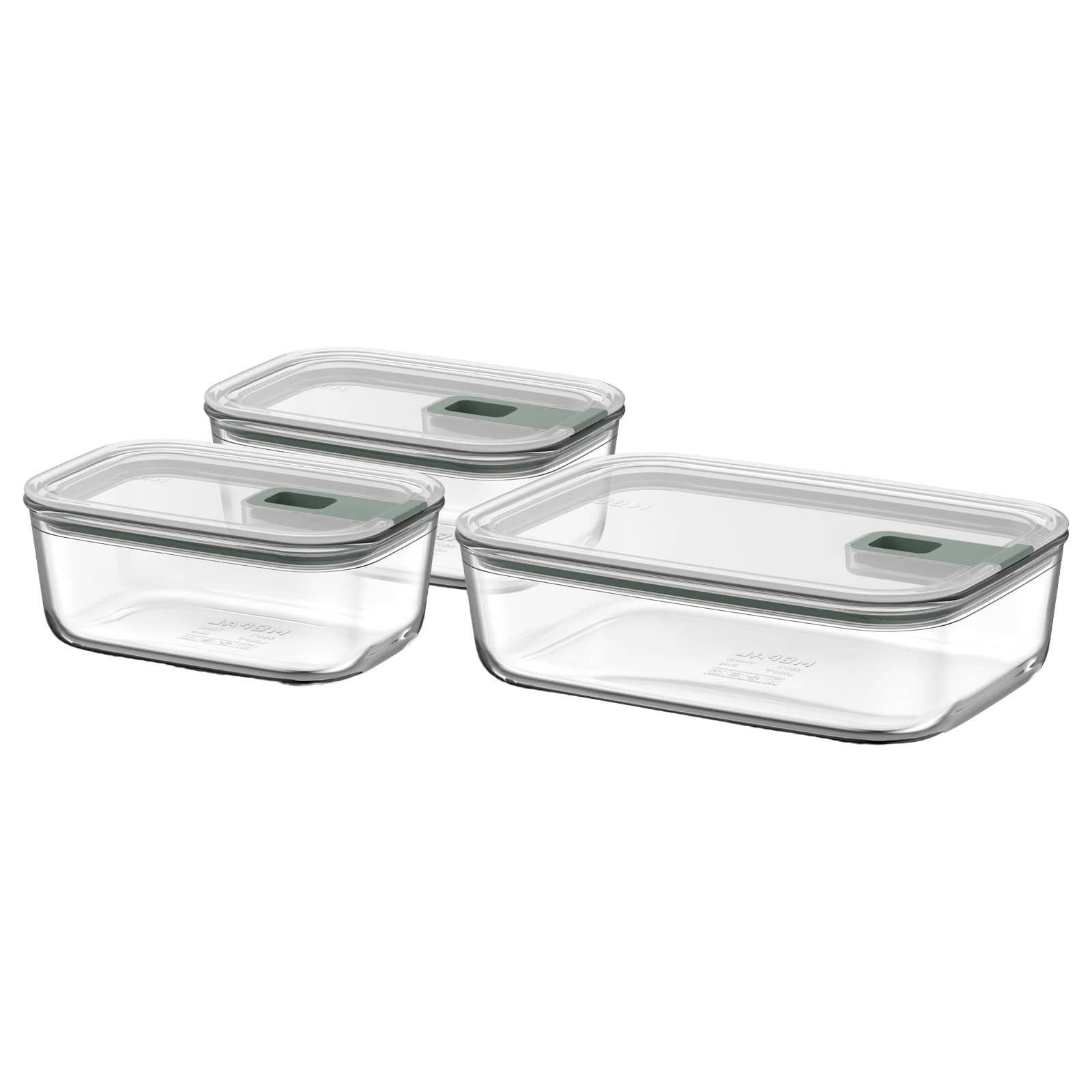 Mepal EasyClip Glas Dosen Set 3tlg. nordic sage 2x700ml+1x1500ml NEU