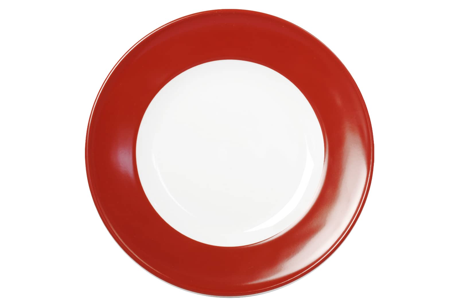 Dibbern Solid Color paprika Frühstücksteller mit Fahne 21cm