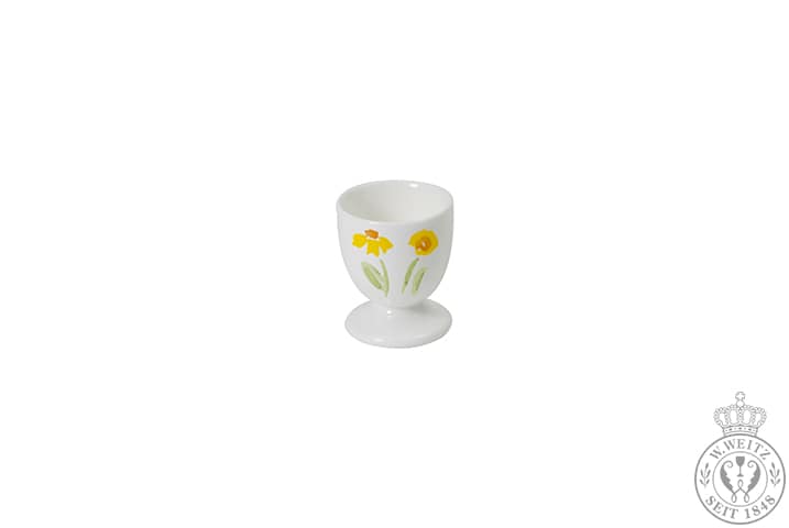 Dibbern Impression Blume Gelb Eierbecher auf Fuß